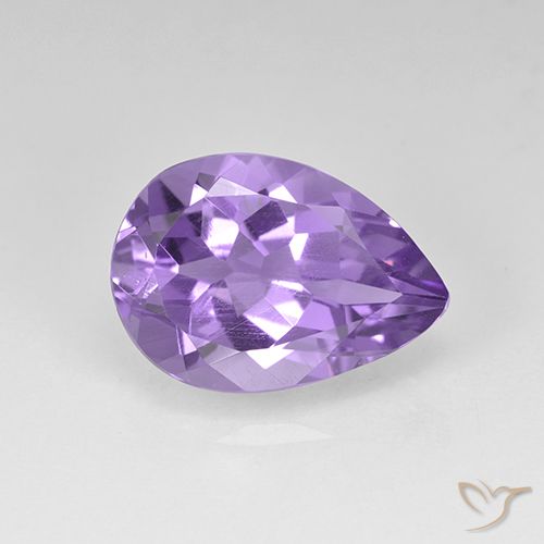 4.58ct طبيعي بنفسجى متوسط جمشت, شكل الكمثرى, VVS-VS