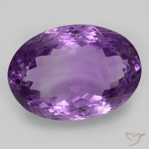 47.30ct طبيعي بنفسجى داكن-متوسط جمشت, بيضوي, IF