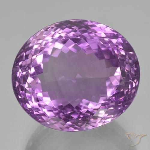 47.87ct طبيعي بنفسجى أرجوانى غامق جمشت, بيضوي, IF