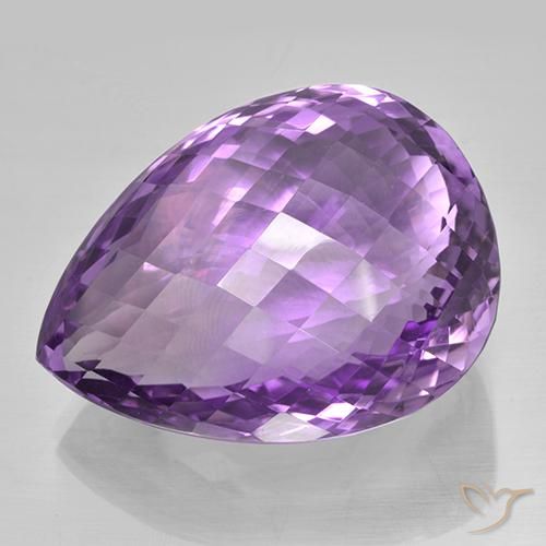 53.48ct طبيعي بنفسجى أرجوانى متوسط جمشت, شكل الكمثرى, IF