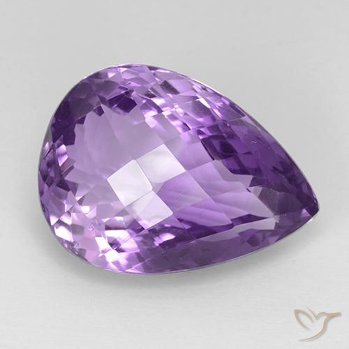 24.43ct طبيعي بنفسجي أرجواني جمشت, شكل الكمثرى, VVS