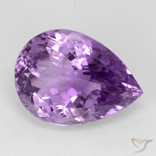 28.56ct طبيعي بنفسجي وردي جمشت, شكل الكمثرى, IF
