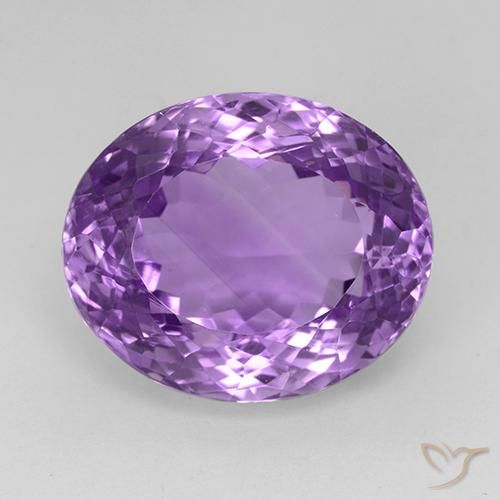 25.81ct طبيعي بنفسجى أرجوانى متوسط جمشت, بيضوي, VVS