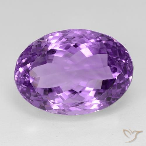29.67ct طبيعي بنفسجى وردى غامق جمشت, بيضوي, IF