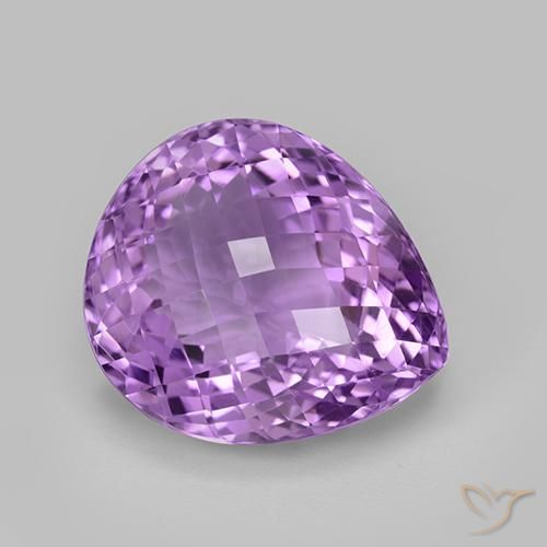 36.79ct طبيعي بنفسجى أرجوانى متوسط جمشت, شكل الكمثرى, VVS