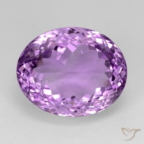 25.80ct طبيعي بنفسجى وردى متوسط جمشت, بيضوي, IF