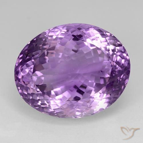 32.18ct طبيعي بنفسجى أرجوانى متوسط جمشت, بيضوي, VVS