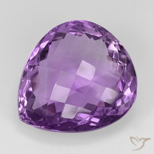 27.20ct طبيعي بنفسجي أرجواني جمشت, شكل الكمثرى, VVS