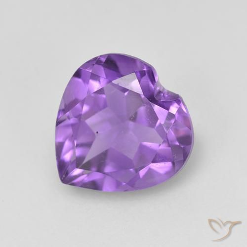 1.57ct طبيعي بنفسجى كثيف جمشت, قلب, قليلا جدا