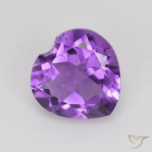1.44ct طبيعي بنفسجى حيوى جمشت, قلب, قليلا جدا