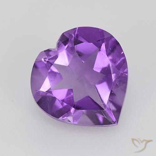 1.55ct طبيعي بنفسجى كثيف جمشت, قلب, قليلا جدا
