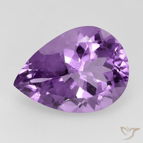 7.02ct طبيعي بنفسجي أرجواني جمشت, شكل الكمثرى, VVS-VS