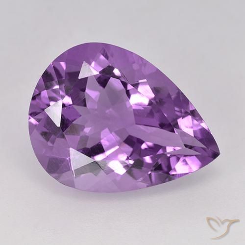 5.67ct طبيعي بنفسجي أرجواني جمشت, شكل الكمثرى, قليلا جدا