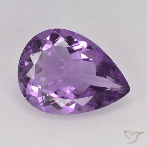 6.43ct طبيعي بنفسجي أرجواني جمشت, شكل الكمثرى, VVS