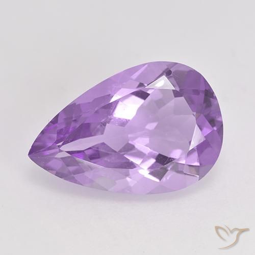 4.45ct طبيعي بنفسجى متوسط جمشت, شكل الكمثرى, قليلا جدا