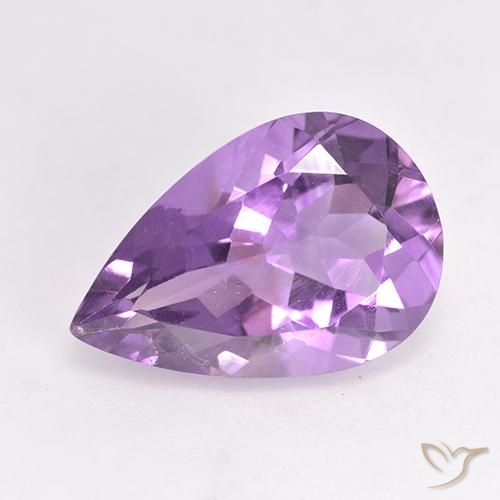4.85ct طبيعي بنفسجى وردى متوسط جمشت, شكل الكمثرى, قليلا جدا