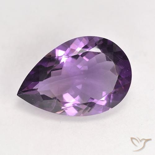 4.56ct طبيعي بنفسجى متوسط جمشت, شكل الكمثرى, قليلا جدا