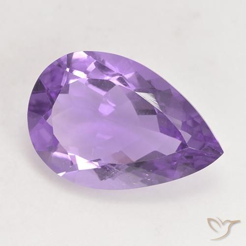 4.93ct طبيعي بنفسجى متوسط جمشت, شكل الكمثرى, قليلا جدا