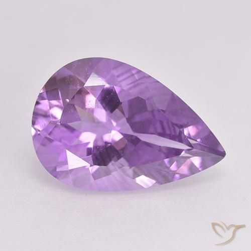 4.77ct طبيعي بنفسجى أرجوانى متوسط جمشت, شكل الكمثرى, قليلا جدا