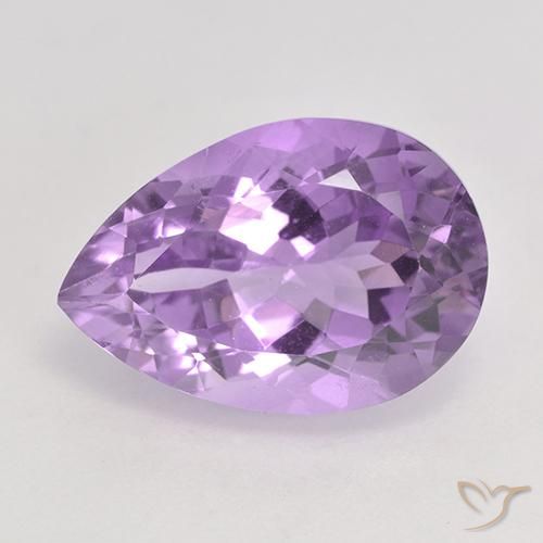 6.41ct طبيعي بنفسجى متوسط جمشت, شكل الكمثرى, قليلا جدا