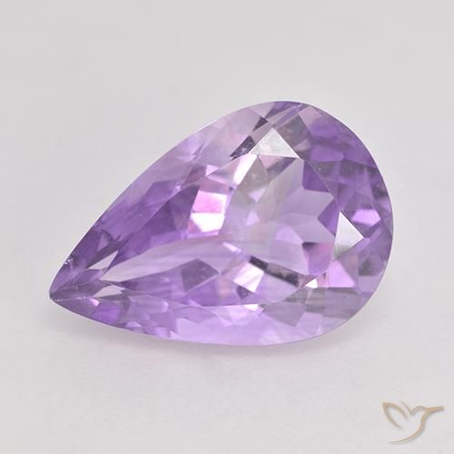 5.26ct طبيعي بنفسجى متوسط جمشت, شكل الكمثرى, قليلا جدا
