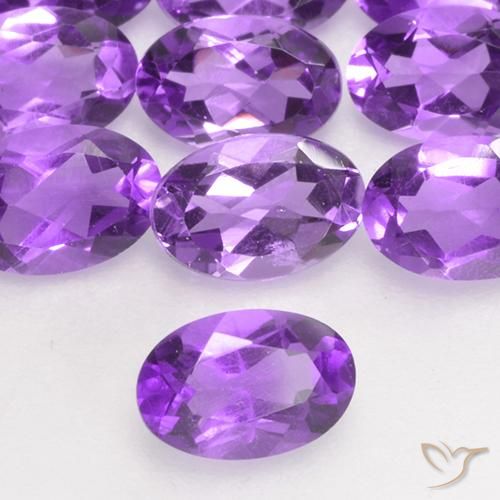 0.43ct طبيعي بنفسجى حيوى جمشت, بيضوي, قليلا جدا