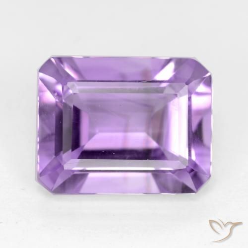 2.09ct طبيعي بنفسجى فاتح جمشت, قص الزمرد, قليلا جدا