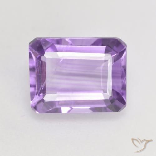 2.40ct طبيعي بنفسجى متوسط جمشت, قص الزمرد, قليلا جدا
