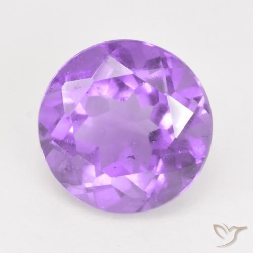 1.17ct طبيعي بنفسجى فاتح جمشت, دائري, قليلا جدا