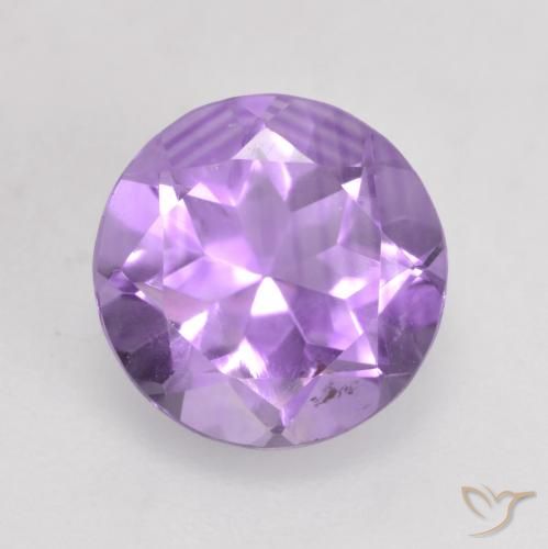 1.26ct طبيعي بنفسجى متوسط جمشت, دائري, قليلا جدا