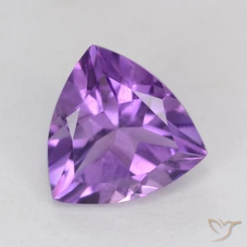 2.25ct طبيعي بنفسجى حيوى جمشت, مثلثى, قليلا جدا