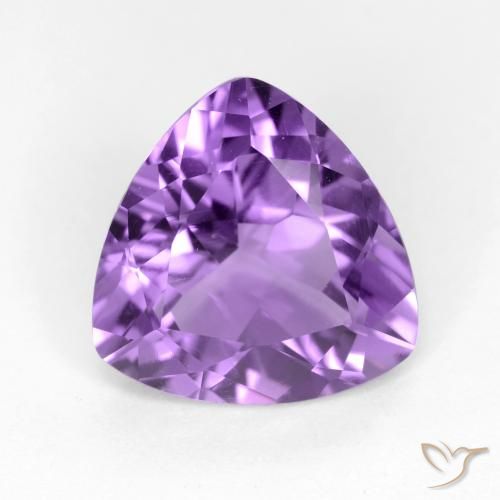 2.55ct طبيعي بنفسجى كثيف جمشت, مثلثى, قليلا جدا