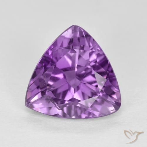 2.86ct طبيعي بنفسجى داكن-متوسط جمشت, مثلثى, قليلا جدا