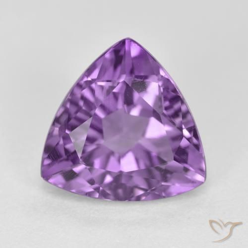 2.94ct طبيعي بنفسجى أرجوانى غامق جمشت, مثلثى, قليلا جدا