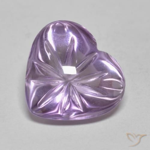 5.71ct طبيعي بنفسجى متوسط جمشت, قلب, شفاف