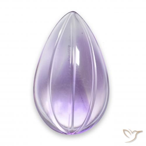 7.48ct طبيعي بنفسجى فاتح-متوسط جمشت, شكل الكمثرى, شفاف