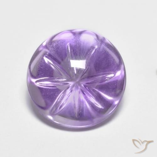 4.82ct طبيعي بنفسجى متوسط جمشت, دائري, شفاف
