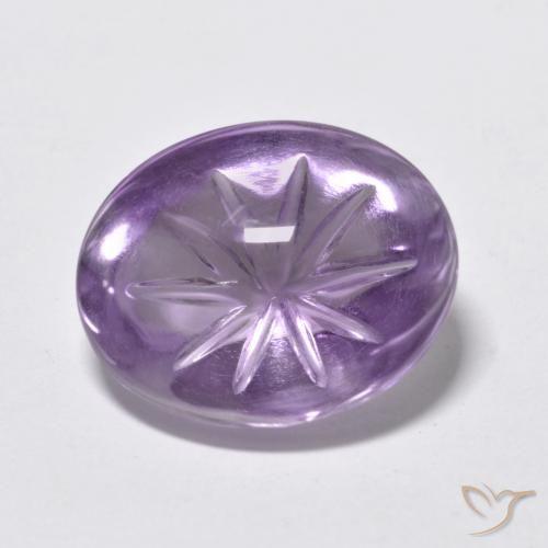 6.51ct طبيعي بنفسجى متوسط جمشت, بيضوي, شفاف