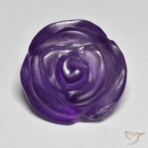 10.82ct طبيعي بنفسجى متوسط جمشت, قص وردة, نصف شفاف