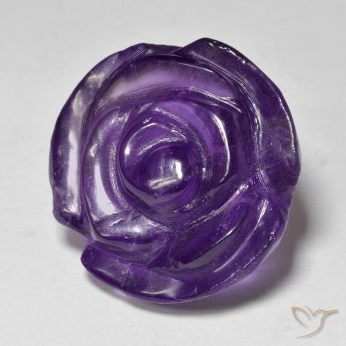 17.75ct طبيعي بنفسجى متوسط جمشت, قص وردة, نصف شفاف