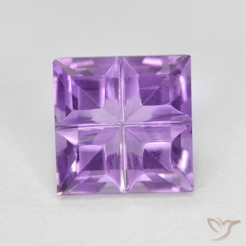 1.54ct طبيعي بنفسجى متوسط جمشت, مربع, VVS-VS
