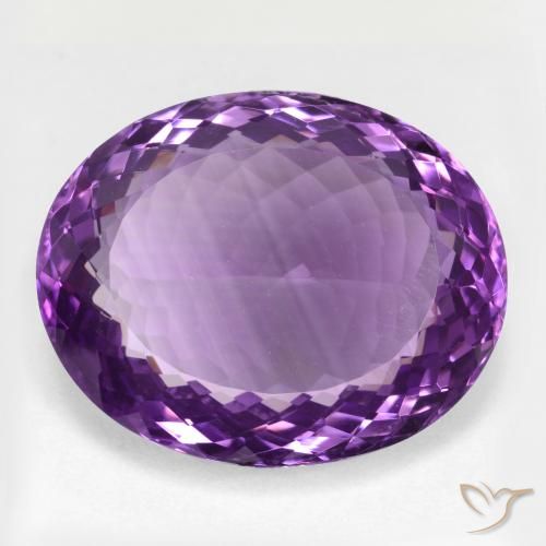 25.96ct طبيعي بنفسجى متوسط جمشت, بيضوي, VVS-VS