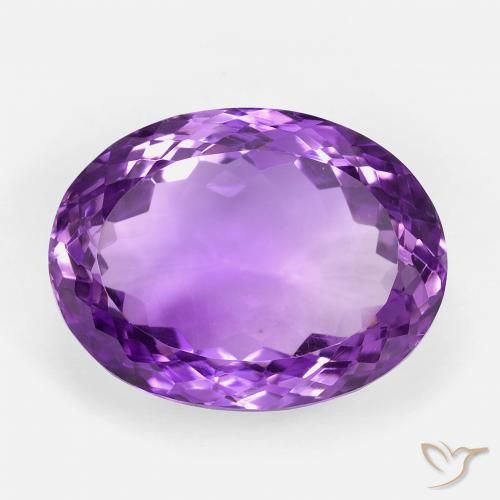 21.03ct طبيعي بنفسجى كثيف جمشت, بيضوي, VVS