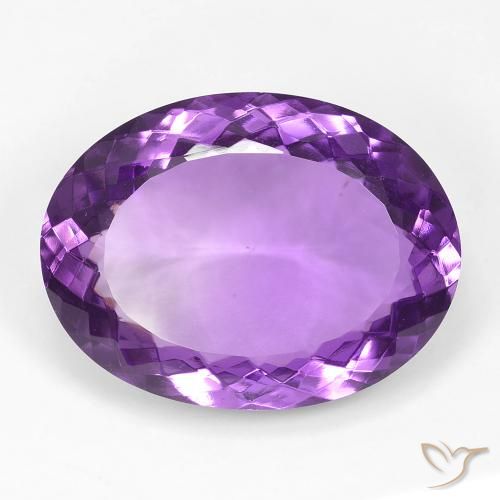 17.64ct طبيعي بنفسجى أرجوانى متوسط جمشت, بيضوي, VVS