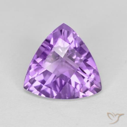 3.09ct طبيعي بنفسجى متوسط جمشت, مثلثى, VVS-VS