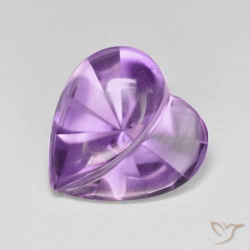 3.66ct طبيعي بنفسجي أرجواني جمشت, قلب, شفاف