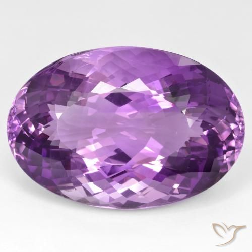 114.96ct طبيعي بنفسجى متوسط جمشت, بيضوي, VVS