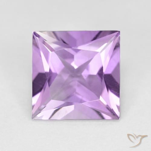2.14ct طبيعي بنفسجى أرجوانى فاتح-متوسط جمشت, مربع, قليلا جدا