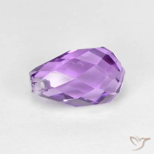 2.58ct طبيعي بنفسجي أرجواني جمشت, بريوليت, قليلا جدا