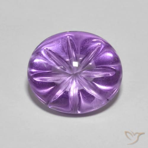 5.55ct طبيعي بنفسجى سوسنى جمشت, بيضوي, شفاف